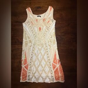 Verty Cocktail Dress Bead & Sequin Embellished Size Medium